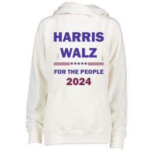 Harris Waltz 2024 For The People Kamala Harris Tim Waltz Womens Funnel Neck Pullover Hood