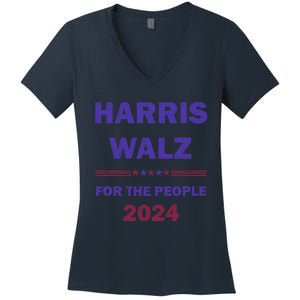 Harris Waltz 2024 For The People Kamala Harris Tim Waltz Women's V-Neck T-Shirt