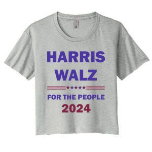 Harris Waltz 2024 For The People Kamala Harris Tim Waltz Women's Crop Top Tee