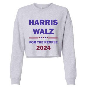 Harris Waltz 2024 For The People Kamala Harris Tim Waltz Cropped Pullover Crew