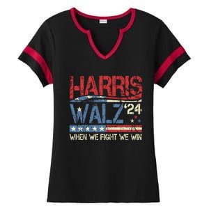 Harris Waltz 2024 Election Kamala Harris Tim Walz 2024 Ladies Halftime Notch Neck Tee