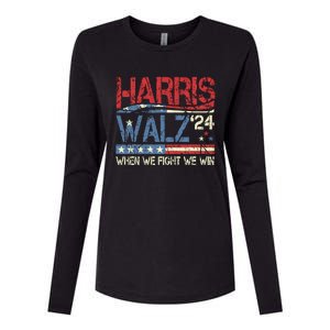 Harris Waltz 2024 Election Kamala Harris Tim Walz 2024 Womens Cotton Relaxed Long Sleeve T-Shirt