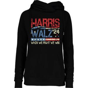 Harris Waltz 2024 Election Kamala Harris Tim Walz 2024 Womens Funnel Neck Pullover Hood