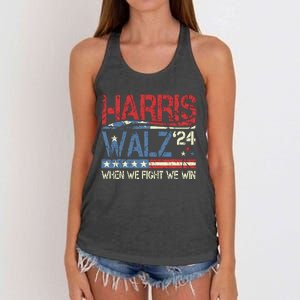 Harris Waltz 2024 Election Kamala Harris Tim Walz 2024 Women's Knotted Racerback Tank