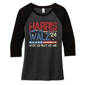 Harris Waltz 2024 Election Kamala Harris Tim Walz 2024 Women's Tri-Blend 3/4-Sleeve Raglan Shirt