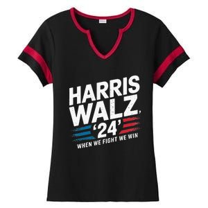 Harris Walz 24 Leading The Charge For Progress Ladies Halftime Notch Neck Tee