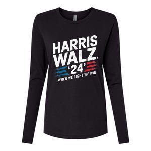 Harris Walz 24 Leading The Charge For Progress Womens Cotton Relaxed Long Sleeve T-Shirt