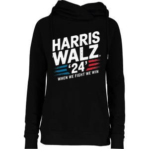 Harris Walz 24 Leading The Charge For Progress Womens Funnel Neck Pullover Hood