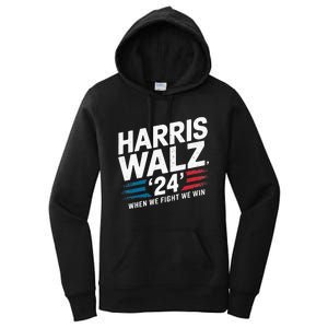 Harris Walz 24 Leading The Charge For Progress Women's Pullover Hoodie