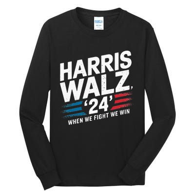 Harris Walz 24 Leading The Charge For Progress Tall Long Sleeve T-Shirt