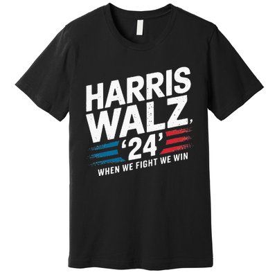 Harris Walz 24 Leading The Charge For Progress Premium T-Shirt