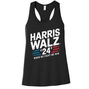 Harris Walz 24 Leading The Charge For Progress Women's Racerback Tank