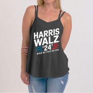 Harris Walz 24 Leading The Charge For Progress Women's Strappy Tank