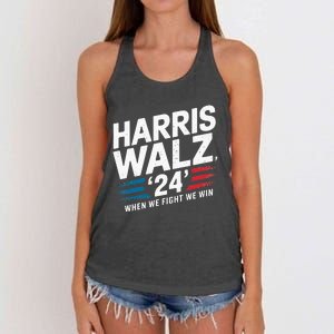 Harris Walz 24 Leading The Charge For Progress Women's Knotted Racerback Tank