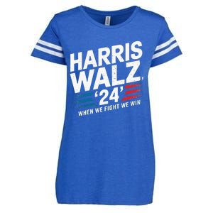 Harris Walz 24 Leading The Charge For Progress Enza Ladies Jersey Football T-Shirt