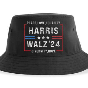 Harris Waltz 2024 Election Kamala Harris Tim Walz Waltz 2024 Sustainable Bucket Hat