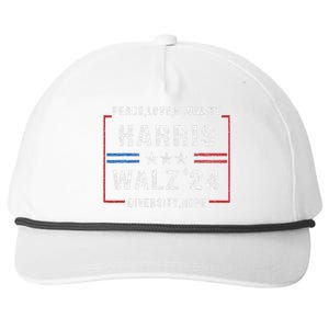 Harris Waltz 2024 Election Kamala Harris Tim Walz Waltz 2024 Snapback Five-Panel Rope Hat