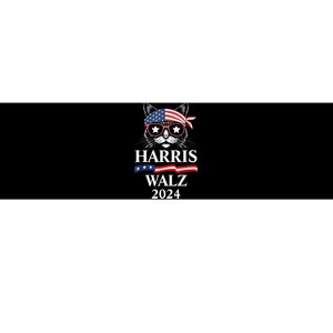 Harris Walz 2024 Funny Cat Election Kamala Harris Tim Waltz Bumper Sticker