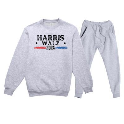 Harris Walz 2024 Kamala Rally Premium Crewneck Sweatsuit Set