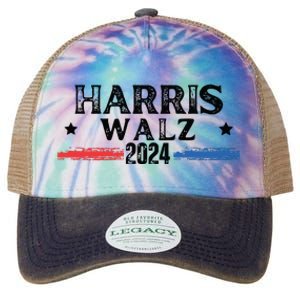 Harris Walz 2024 Kamala Rally Legacy Tie Dye Trucker Hat