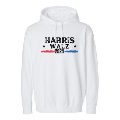 Harris Walz 2024 Kamala Rally Garment-Dyed Fleece Hoodie