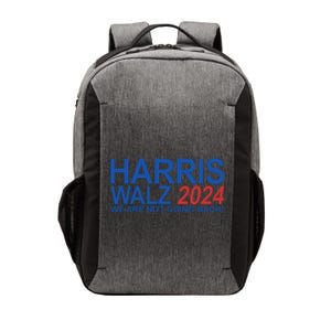 Harris Walz 2024 We Are Not Going Back Political Vector Backpack