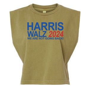 Harris Walz 2024 We Are Not Going Back Political Garment-Dyed Women's Muscle Tee