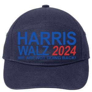 Harris Walz 2024 We Are Not Going Back Political 7-Panel Snapback Hat