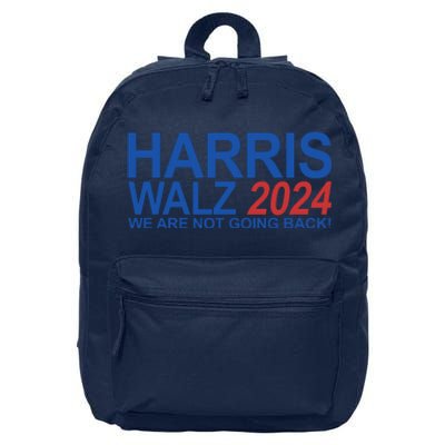 Harris Walz 2024 We Are Not Going Back Political 16 in Basic Backpack