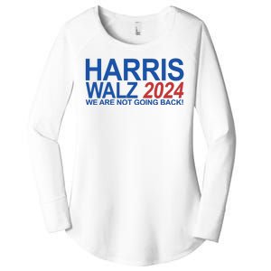 Harris Walz 2024 We Are Not Going Back Political Women's Perfect Tri Tunic Long Sleeve Shirt