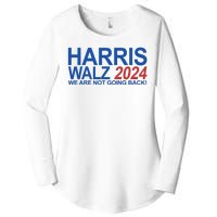 Harris Walz 2024 We Are Not Going Back Political Women's Perfect Tri Tunic Long Sleeve Shirt