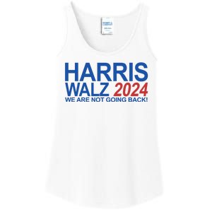 Harris Walz 2024 We Are Not Going Back Political Ladies Essential Tank