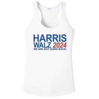 Harris Walz 2024 We Are Not Going Back Political Ladies PosiCharge Competitor Racerback Tank