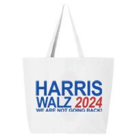 Harris Walz 2024 We Are Not Going Back Political 25L Jumbo Tote