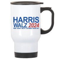 Harris Walz 2024 We Are Not Going Back Political Stainless Steel Travel Mug