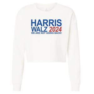 Harris Walz 2024 We Are Not Going Back Political Cropped Pullover Crew