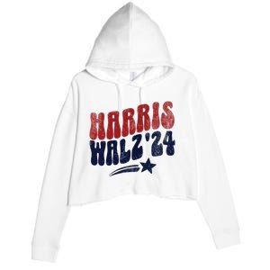 Harris Walz 2024 Kamala Harris Social Club Crop Fleece Hoodie