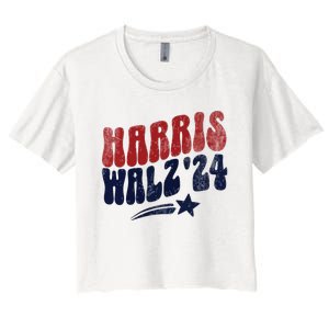 Harris Walz 2024 Kamala Harris Social Club Women's Crop Top Tee