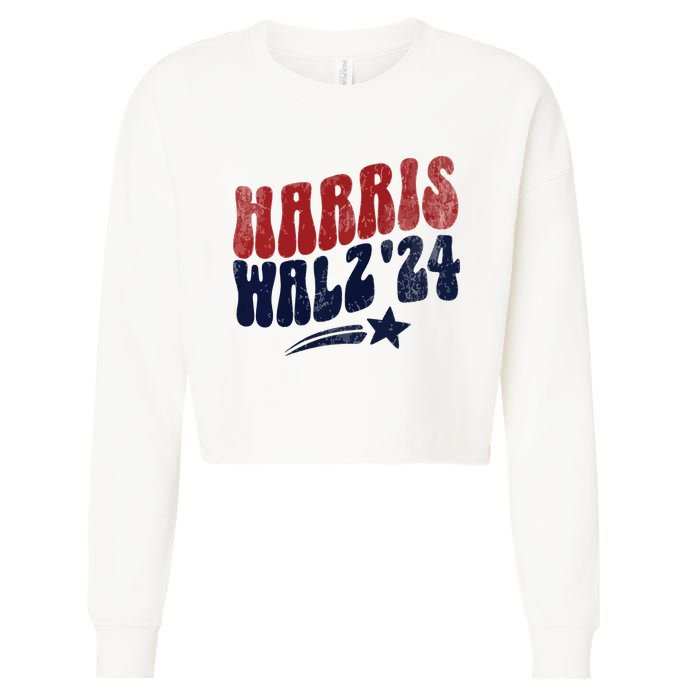 Harris Walz 2024 Kamala Harris Social Club Cropped Pullover Crew