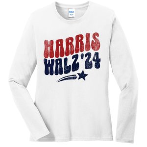 Harris Walz 2024 Kamala Harris Social Club Ladies Long Sleeve Shirt