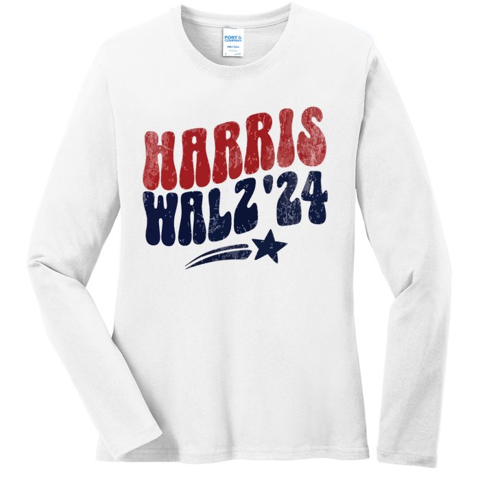 Harris Walz 2024 Kamala Harris Social Club Ladies Long Sleeve Shirt