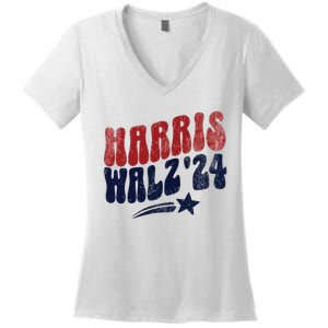 Harris Walz 2024 Kamala Harris Social Club Women's V-Neck T-Shirt