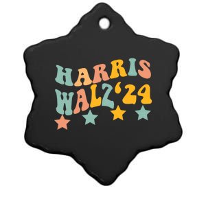 Harris Walz 2024 President Election Harris Waltz Ceramic Star Ornament