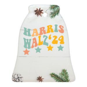 Harris Walz 2024 President Election Harris Waltz Ceramic Bell Ornament