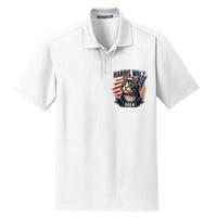 Harris Walz 2024 Funny Cat Kamala Harris Tim Walz Waltz Dry Zone Grid Polo