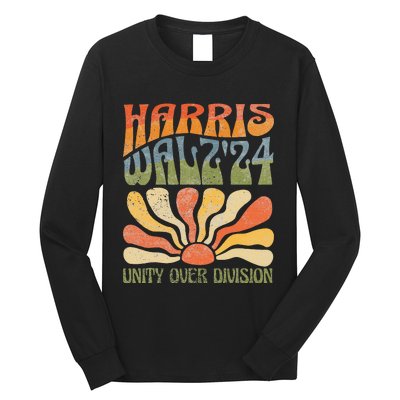 Harris Waltz 2024 Unity Over Division Kamala Harris Tim Walz Long Sleeve Shirt