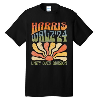 Harris Waltz 2024 Unity Over Division Kamala Harris Tim Walz Tall T-Shirt