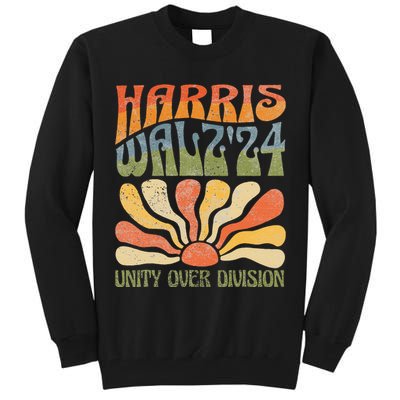 Harris Waltz 2024 Unity Over Division Kamala Harris Tim Walz Tall Sweatshirt