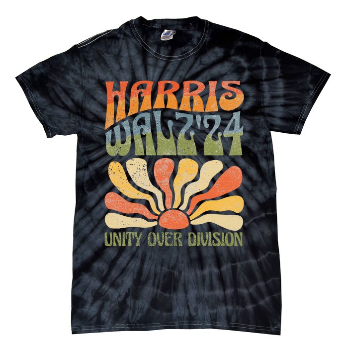 Harris Waltz 2024 Unity Over Division Kamala Harris Tim Walz Tie-Dye T-Shirt