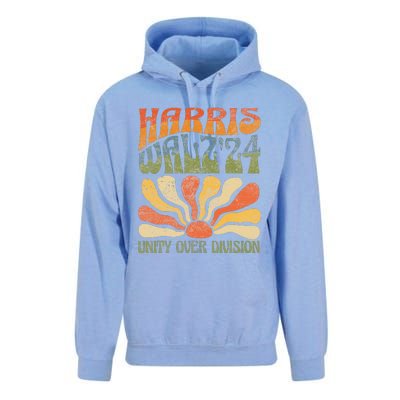 Harris Waltz 2024 Unity Over Division Kamala Harris Tim Walz Unisex Surf Hoodie